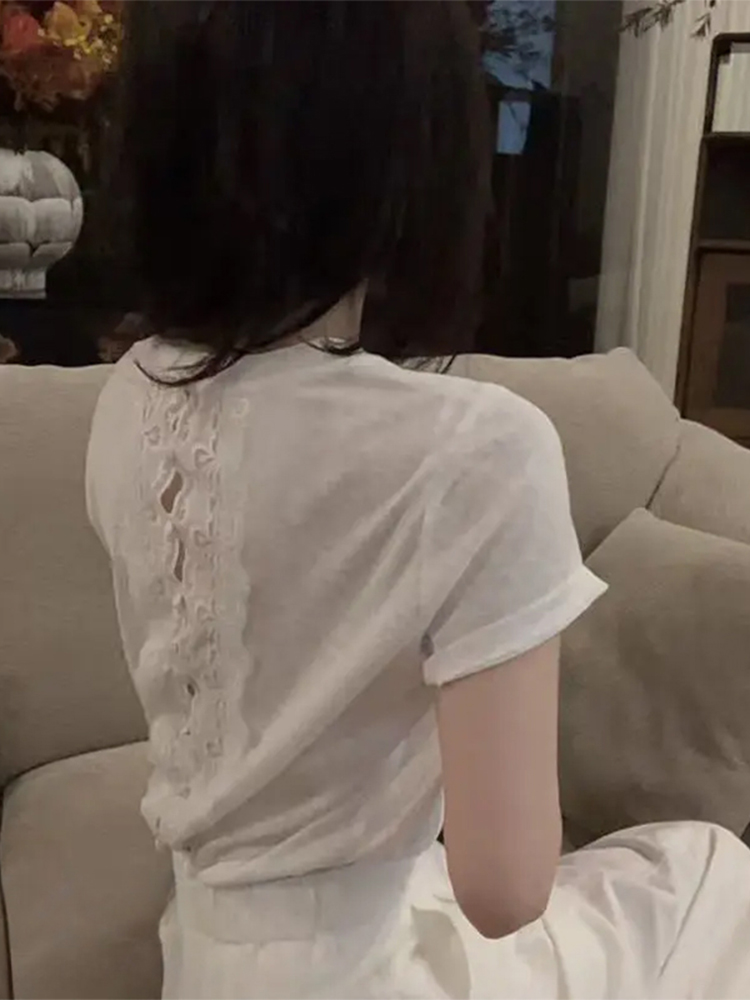 Women Fashion Jeans Top - Unique Beautiful Summer Knitwear Short Sleeve