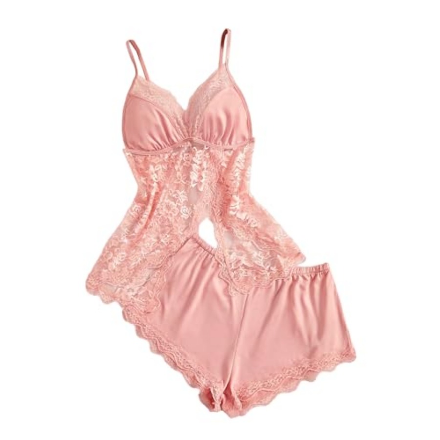 V Neck Cami Top - OYOANGLE Women's 2 Pcs Pajama Set
