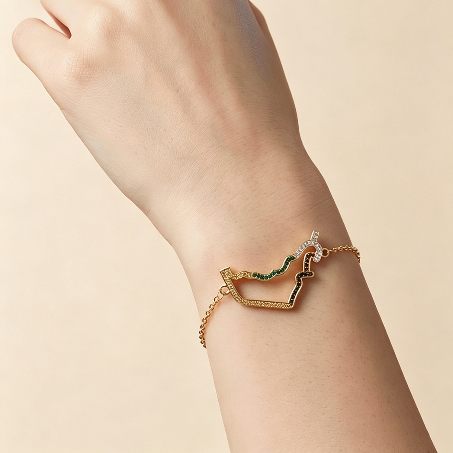 Women Fashion Uae - Patriotic UAE Map Crystal Design This