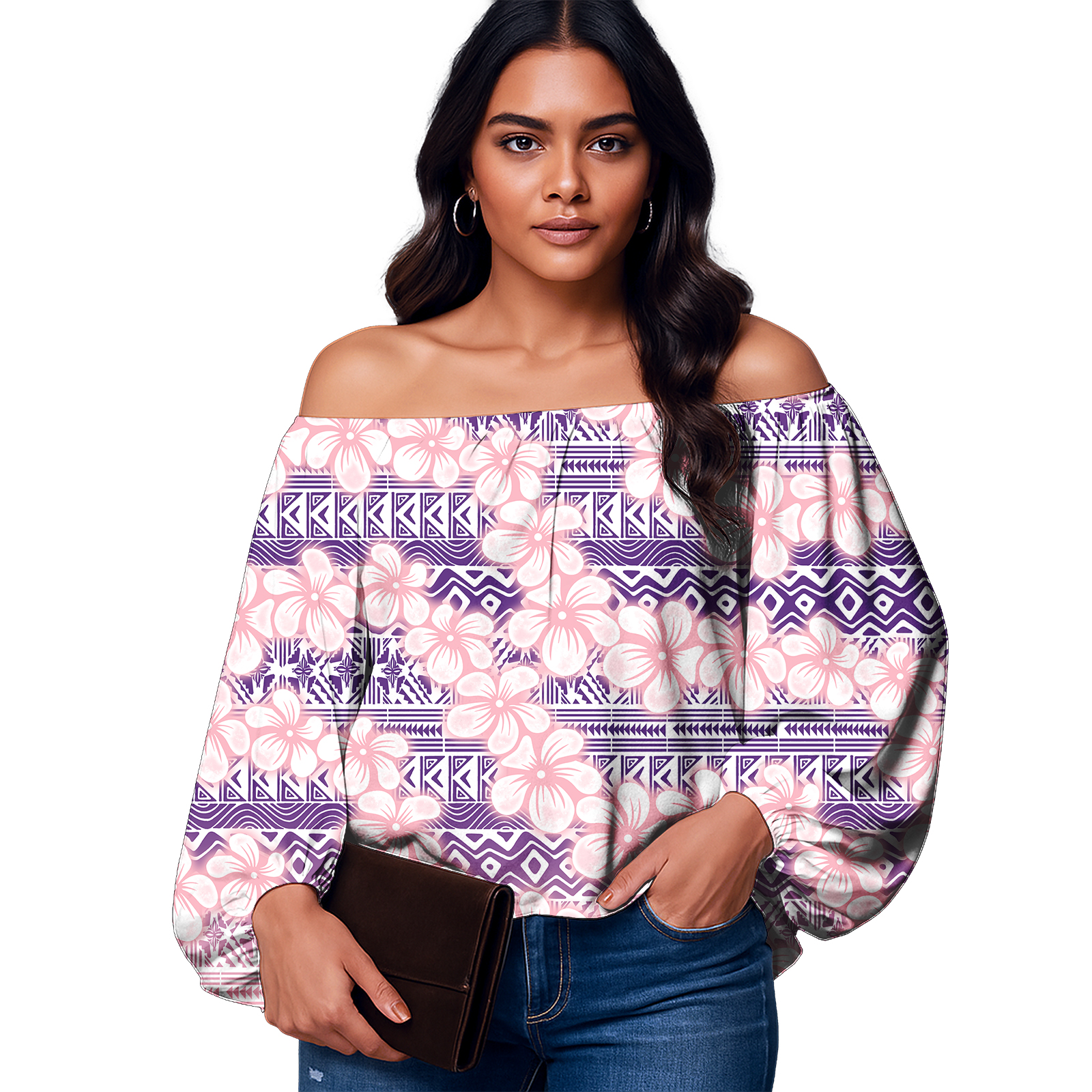 Puff Sleeve Blouse - High Quality Custom Logo Ladies Clothes