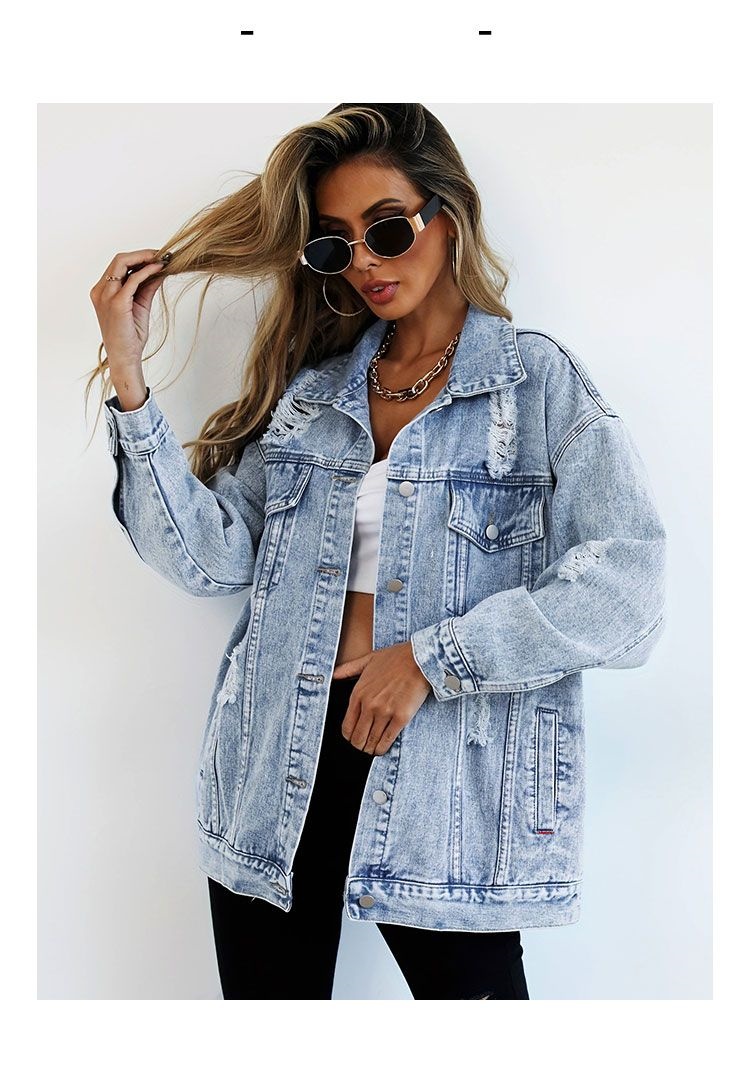 Women Fashion Jeans Top - Jeans Jackets for Woman Jackets Euramerican