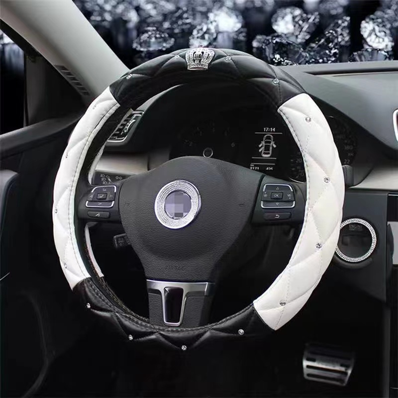 Women Fashion Hub - 38CM Leather Fashion Women Car Steering-wheel
