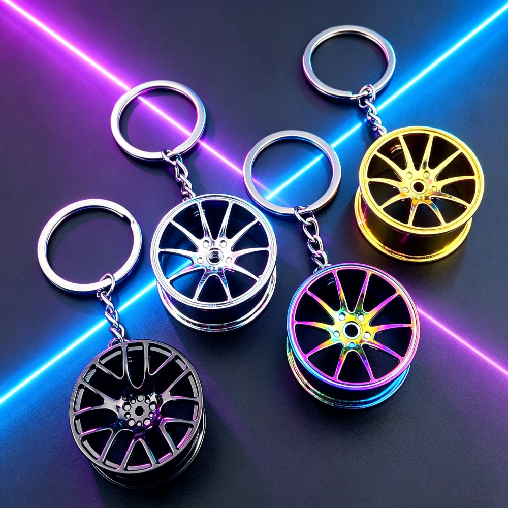 Women Fashion Hub - Fashion Metal Mini Wheel Hub Keychain