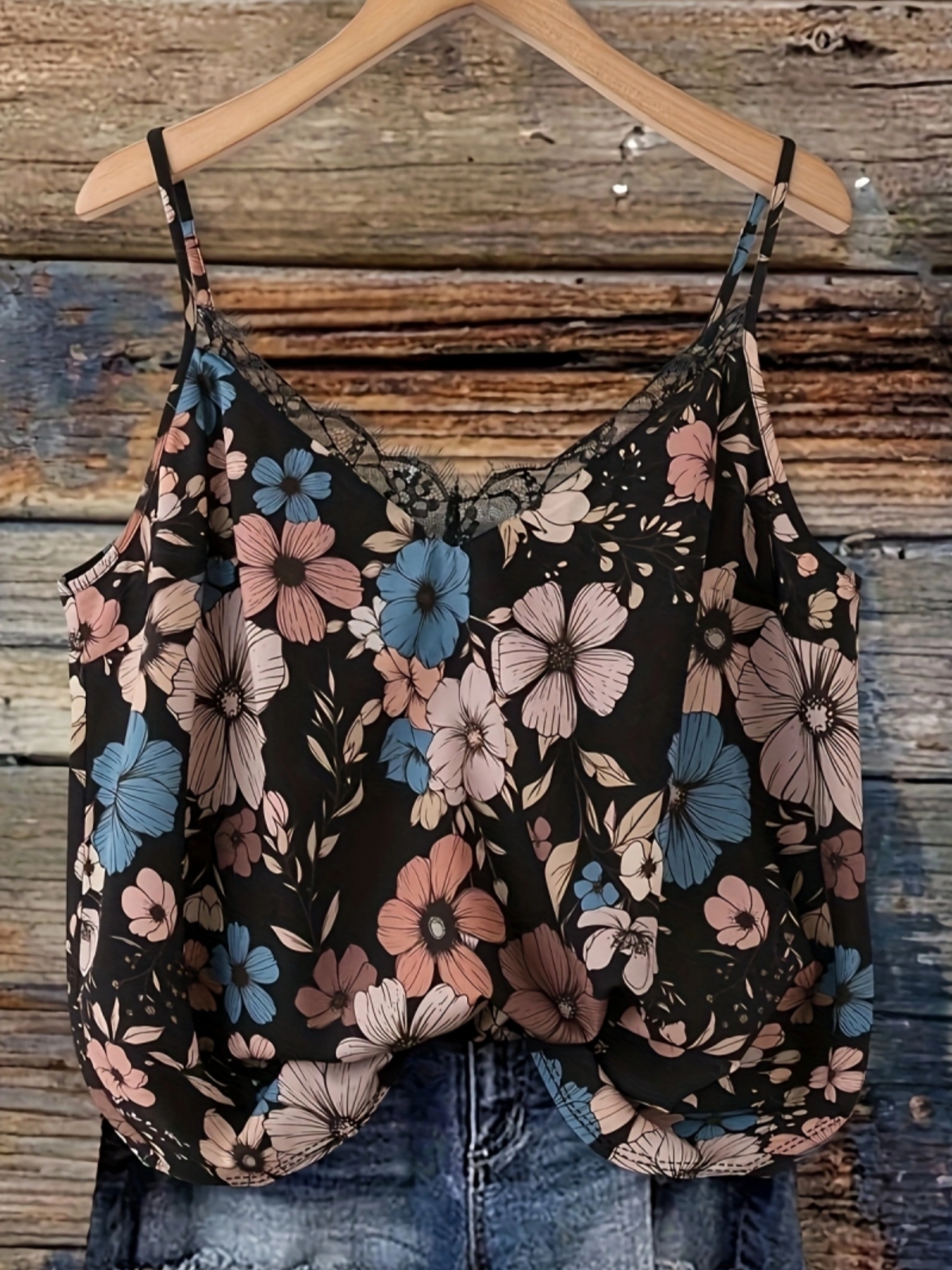 V Neck Cami Top - Summer fashion new plus size women's