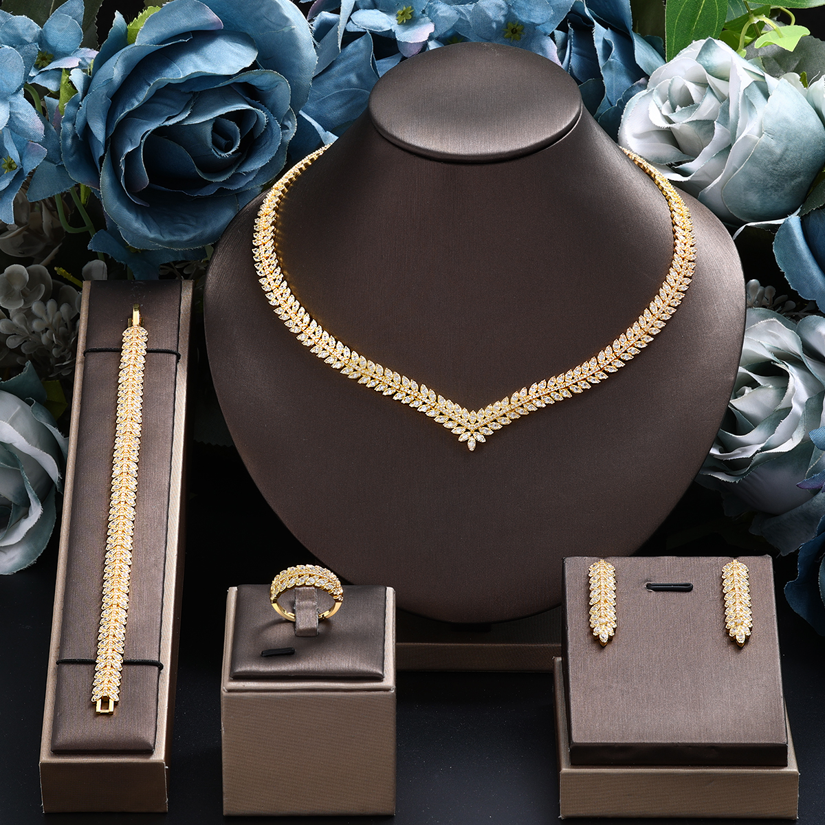 Women Fashion Uae - Fashion Gold Plated Dubai Jewelry Set