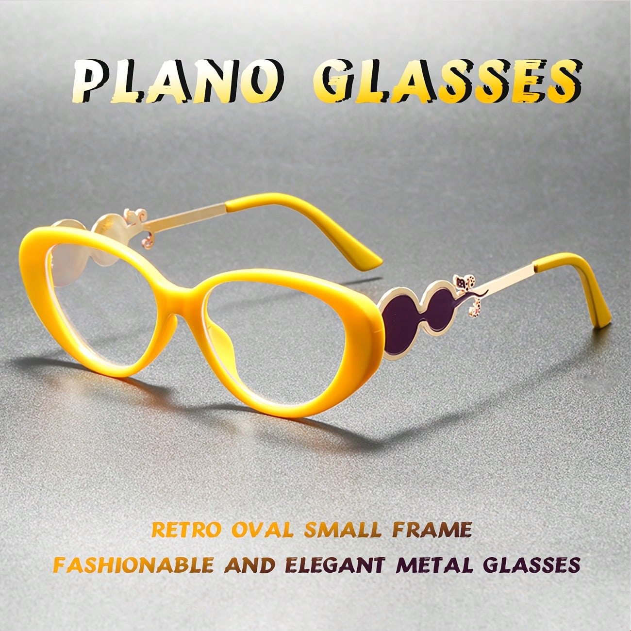 Women'S Fashion Glasses Non Prescription - Women's Oval-Frame Cat-Eye Metal Glasses, Elegant