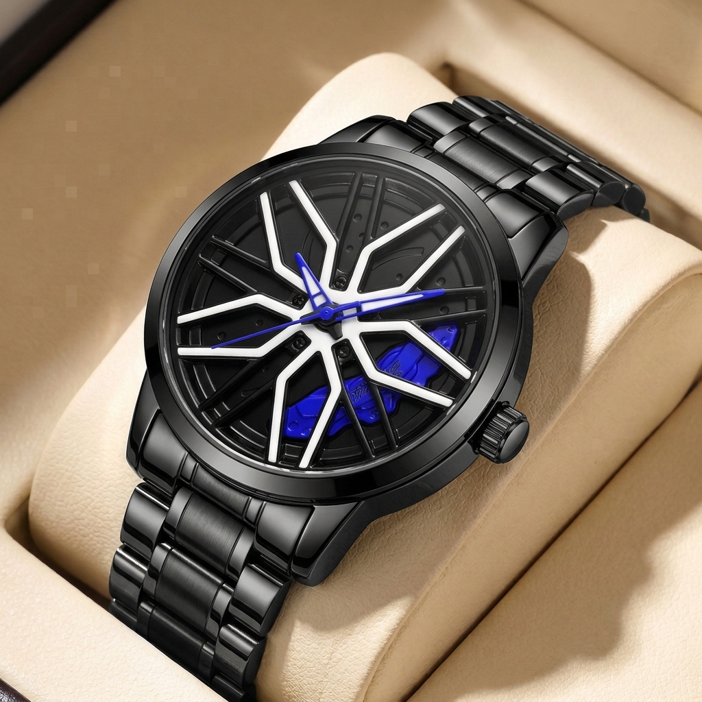 Women Fashion Hub - 1pc Fashion Sports Watch with Black