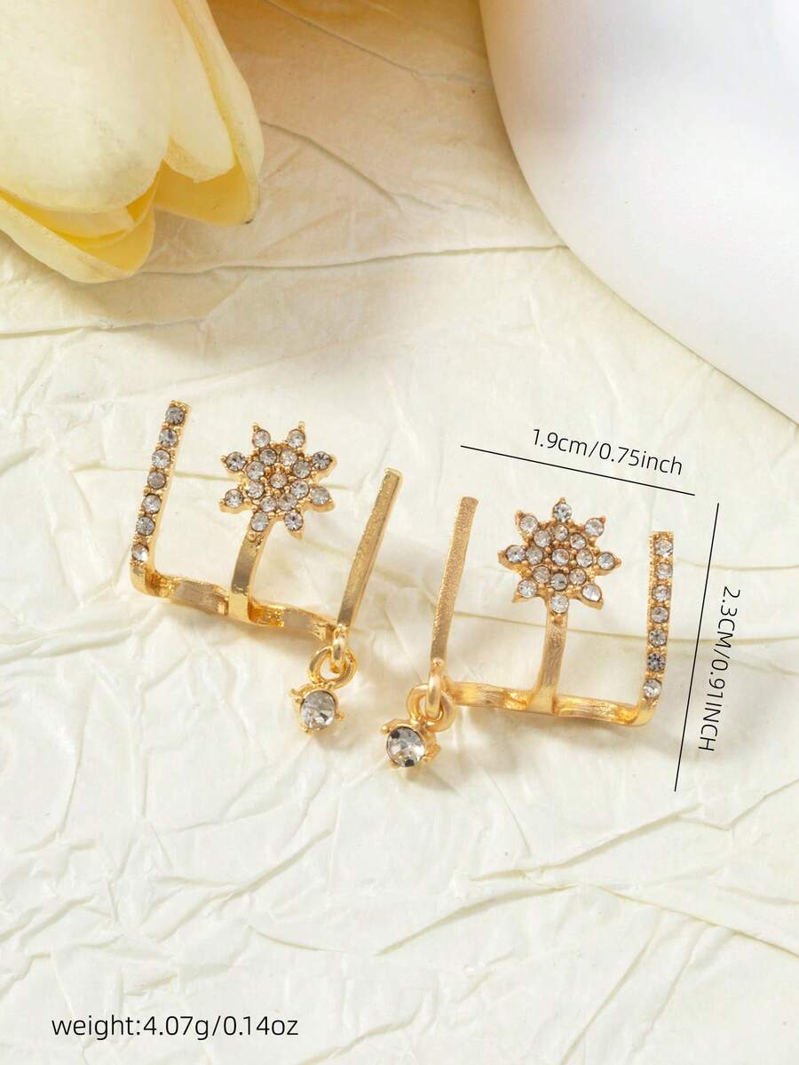 1 Pair Sparkling Micro-Inlaid  - Women'S Fashion Earrings incelemesi ve fiyatı