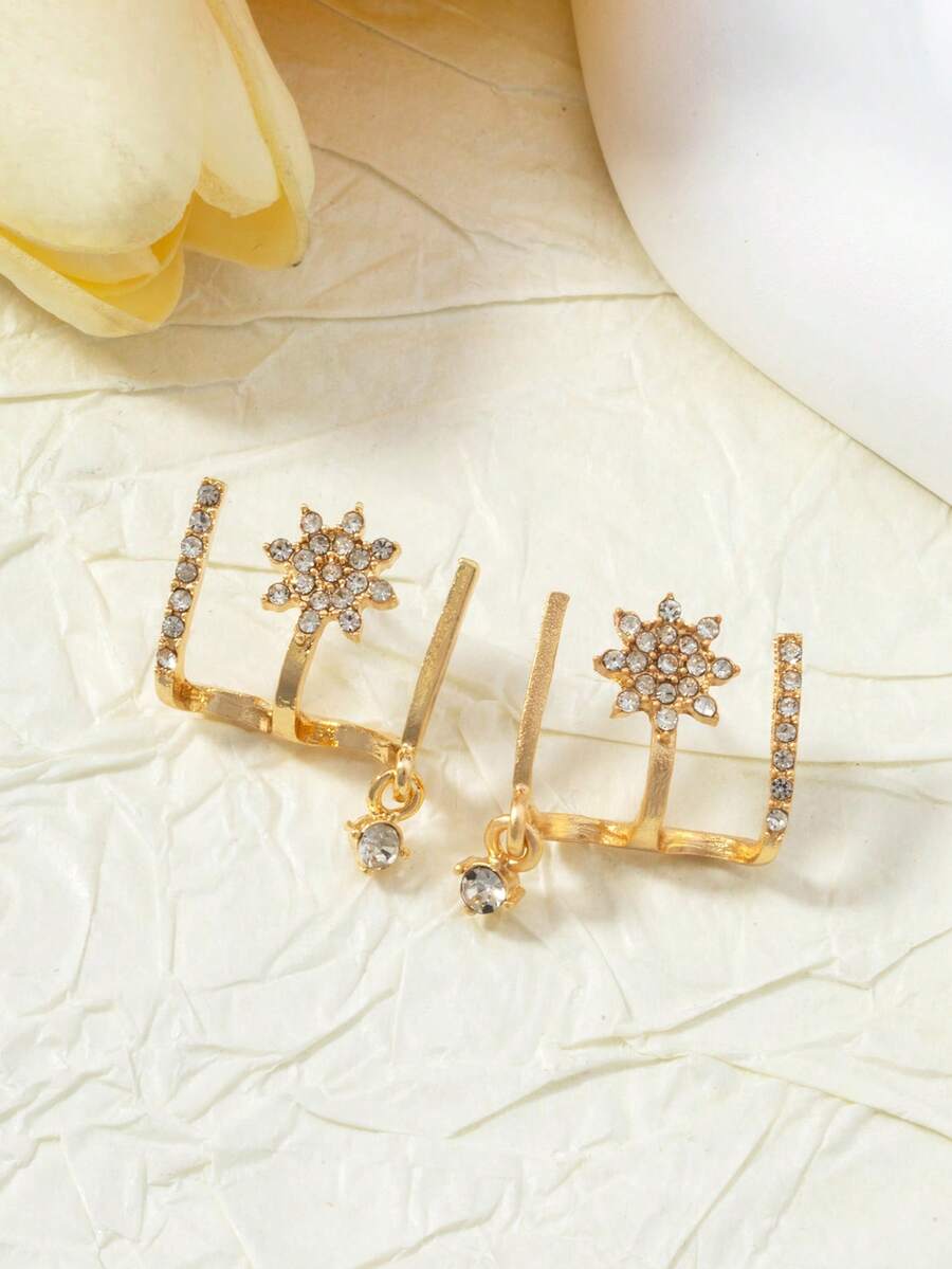 1 Pair Sparkling Micro-Inlaid  - Women'S Fashion Earrings incelemesi ve fiyatı