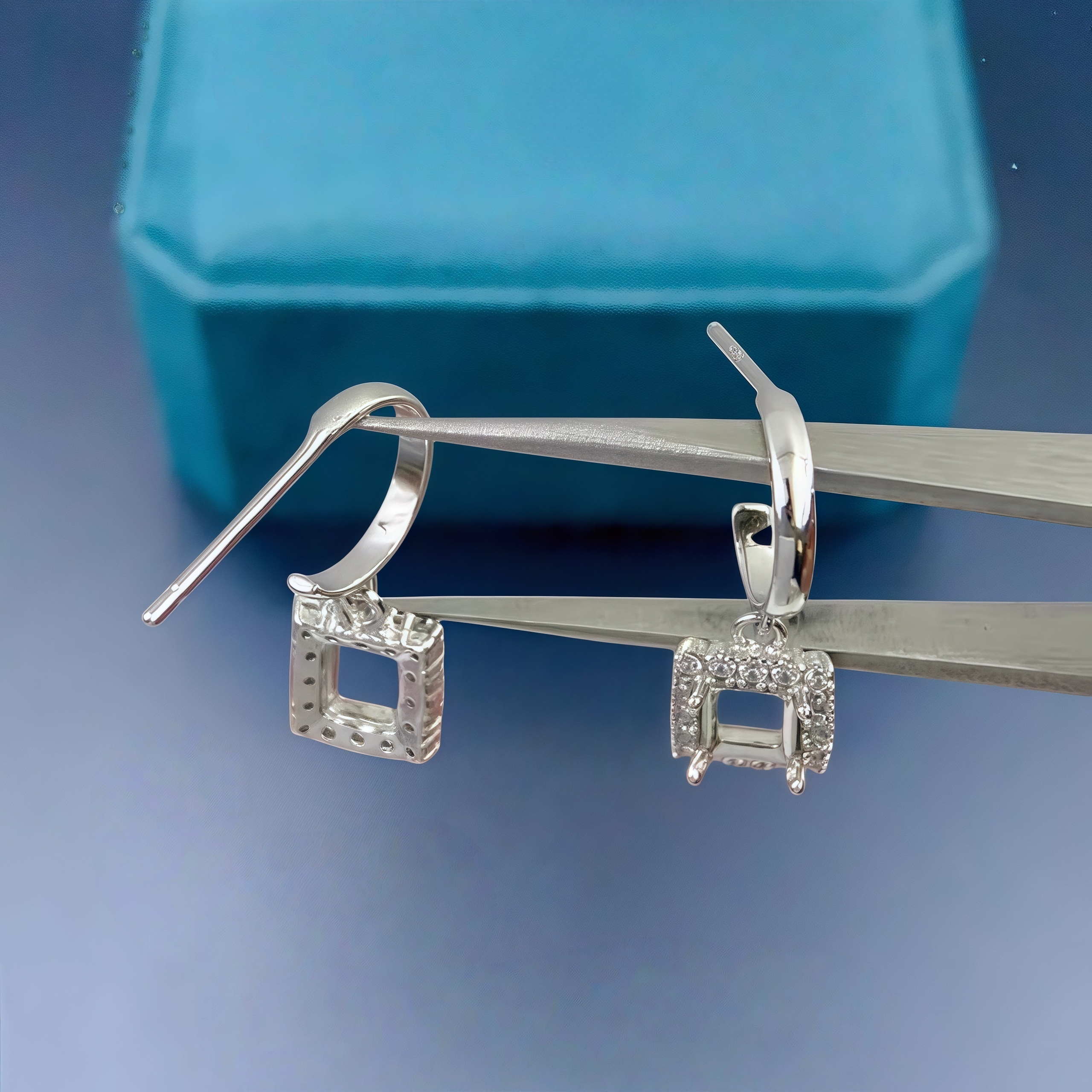 Setting 4*5mm Rectangle Stone  - Women'S Fashion Earrings incelemesi ve fiyatı