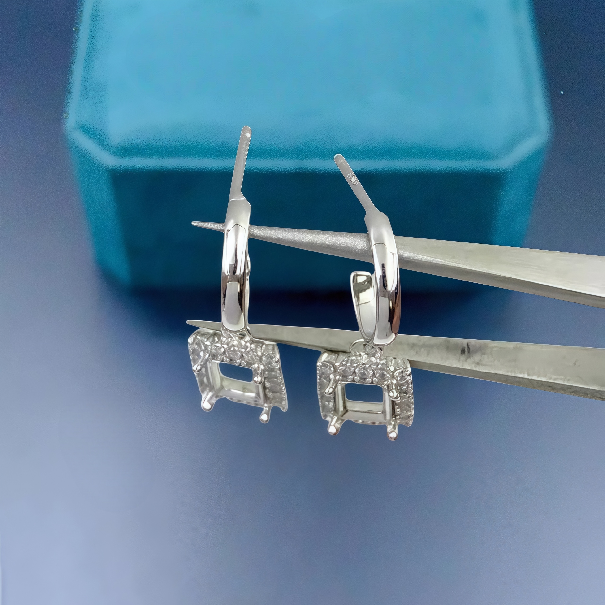 Setting 4*5mm Rectangle Stone  - Women'S Fashion Earrings incelemesi ve fiyatı