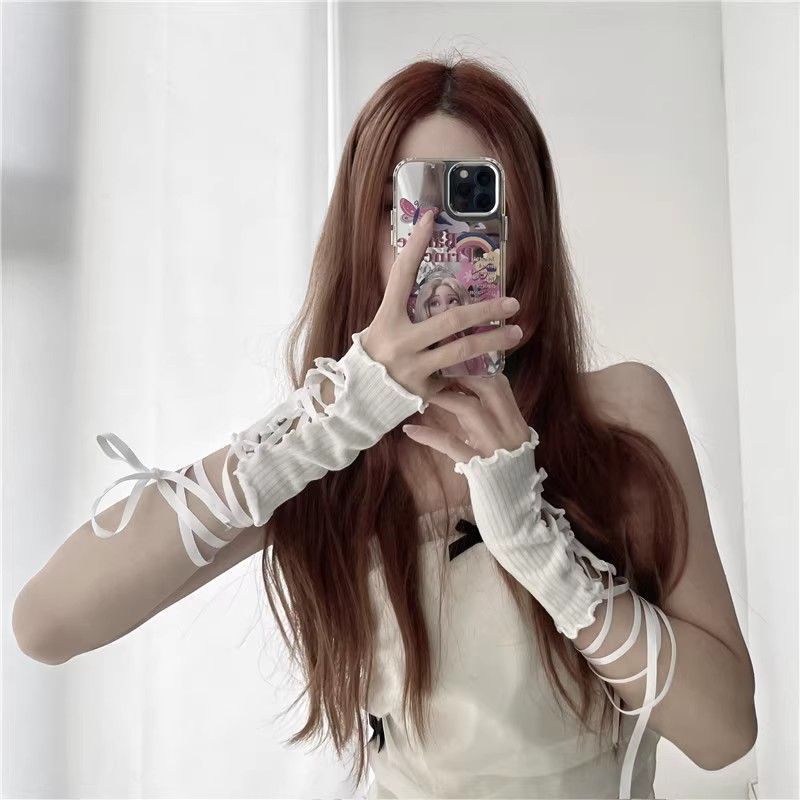 Women Lace‑Up Fingerless Arm S - Women Fashion Gloves incelemesi ve fiyatı
