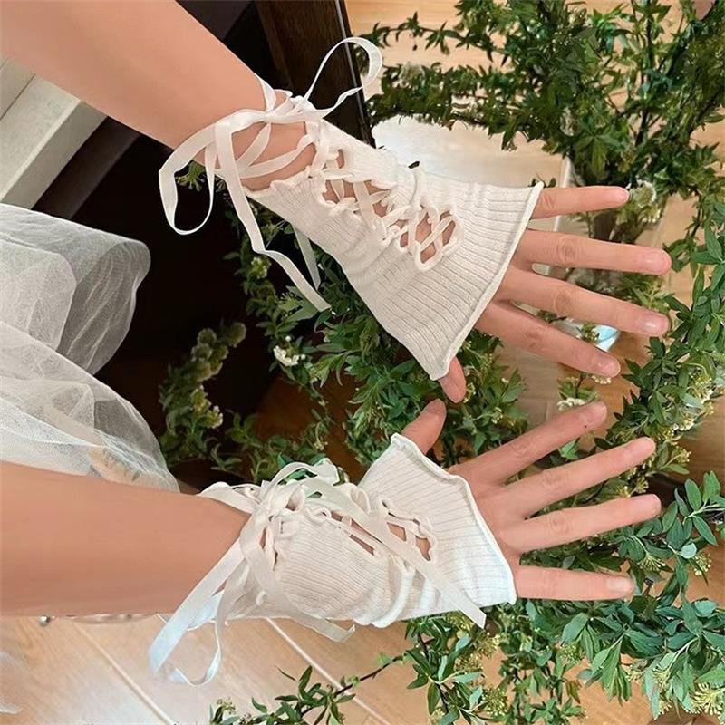 Women Lace‑Up Fingerless Arm S - Women Fashion Gloves incelemesi ve fiyatı