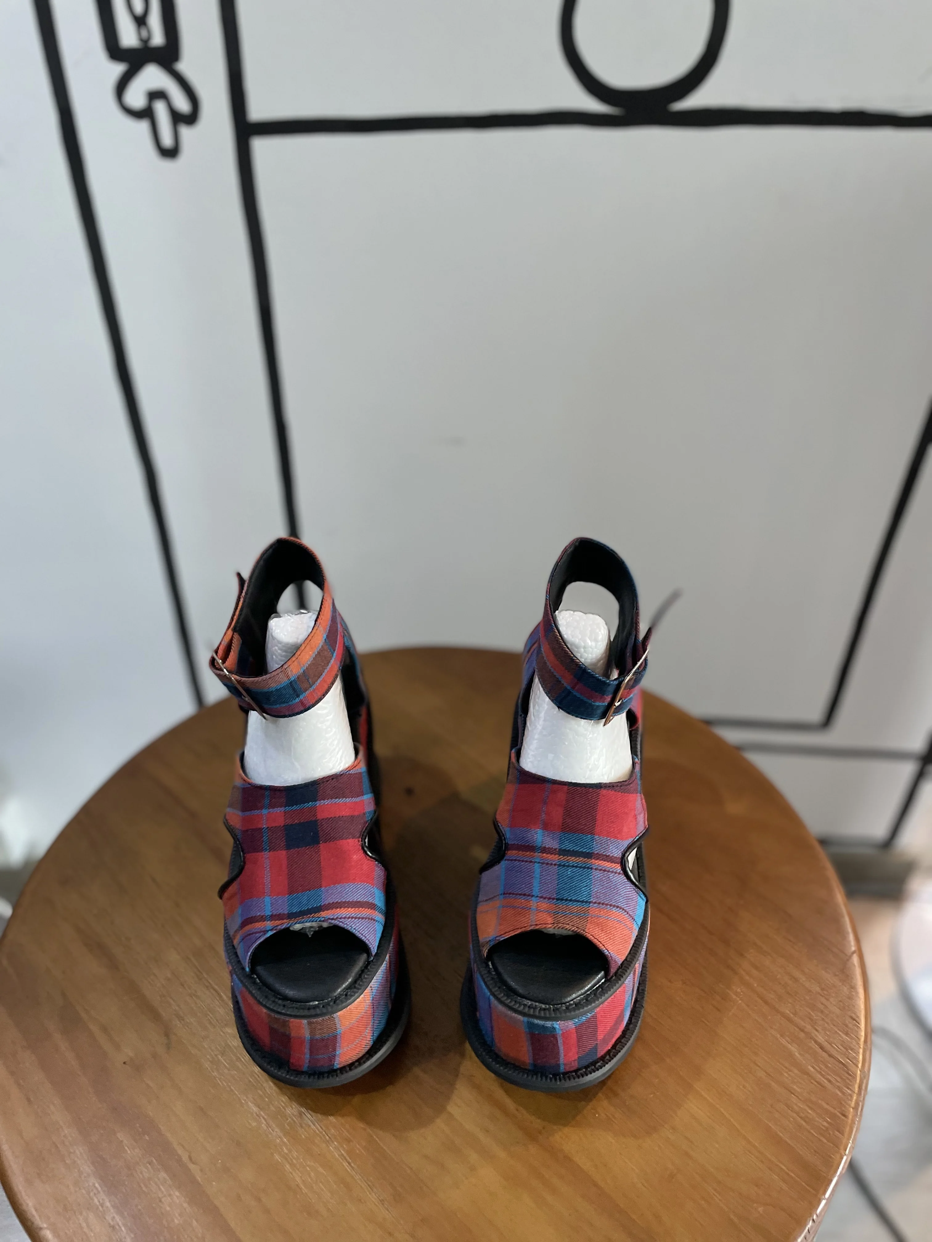 Platform Plaid Buckle Strap Sa - Women Fashion Show incelemesi ve fiyatı