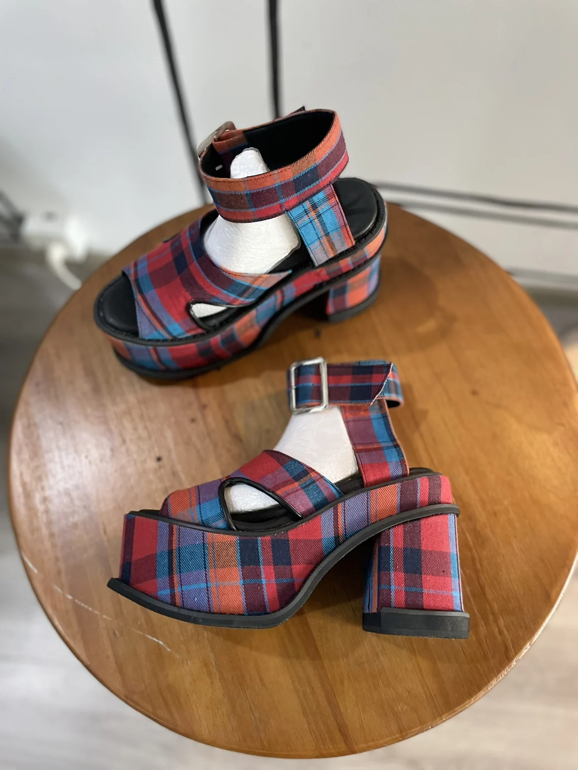 Platform Plaid Buckle Strap Sa - Women Fashion Show incelemesi ve fiyatı