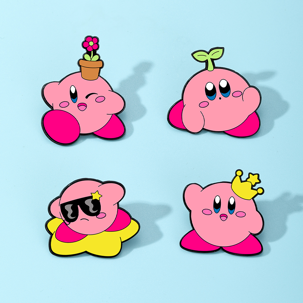 4pcs Kirby Enamel Lapel Pins S - Women Fashion Jeans incelemesi ve fiyatı