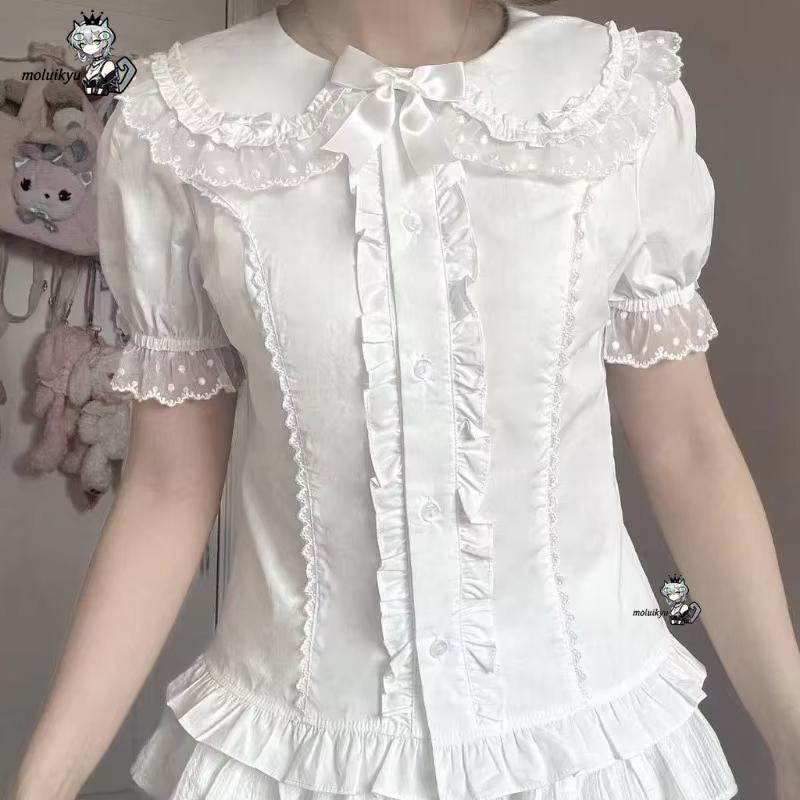Kawaii Ruffles Blouses Spring  - Puff Sleeve Blouse incelemesi ve fiyatı