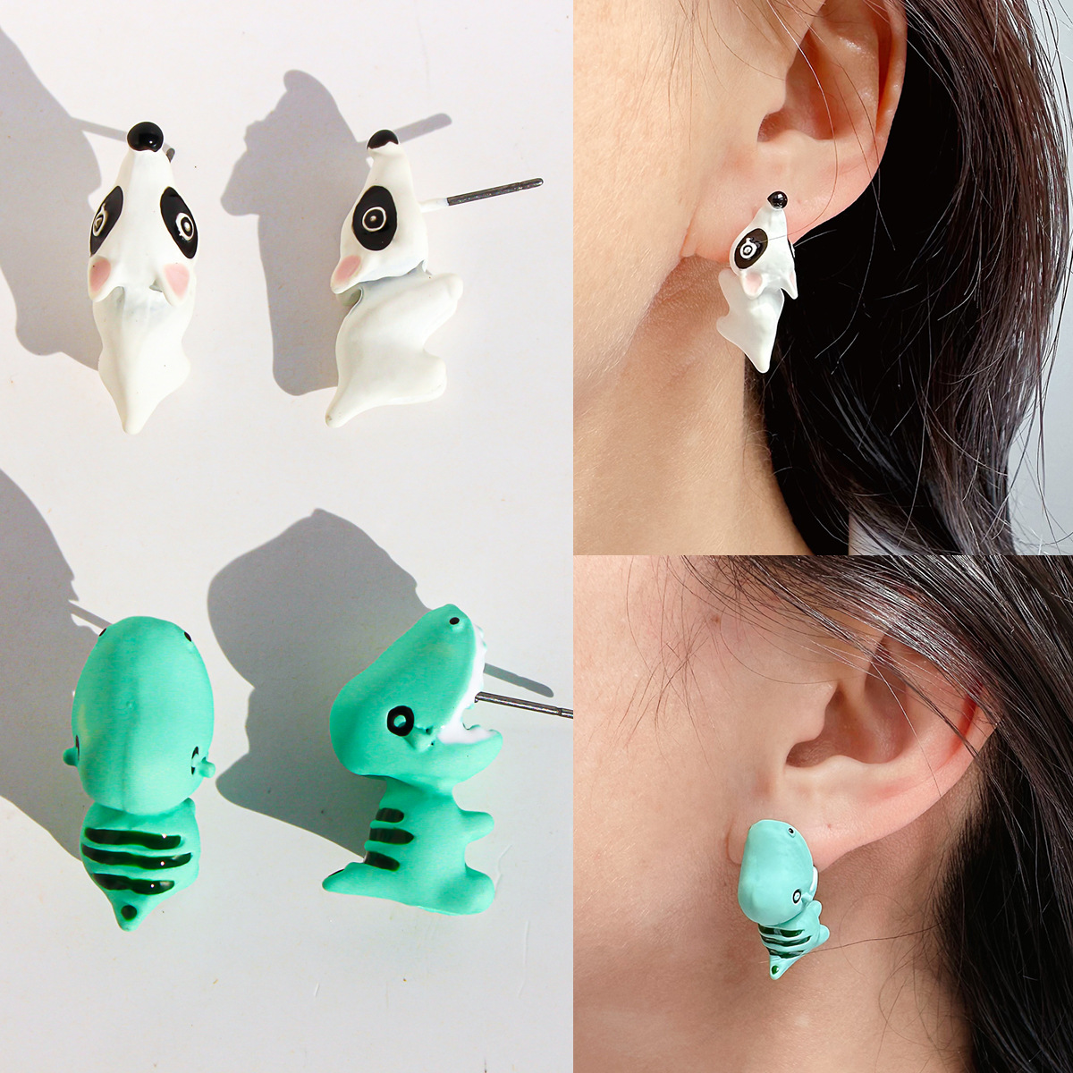 2pcs Animal Cartoon Stud Earri - Women'S Fashion Earrings incelemesi ve fiyatı