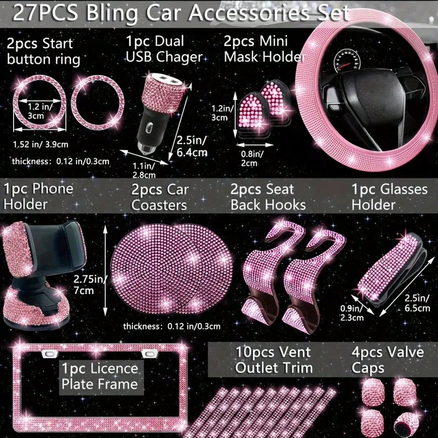 Artificial Diamond Car Steerin - Women Fashion Hub incelemesi ve fiyatı