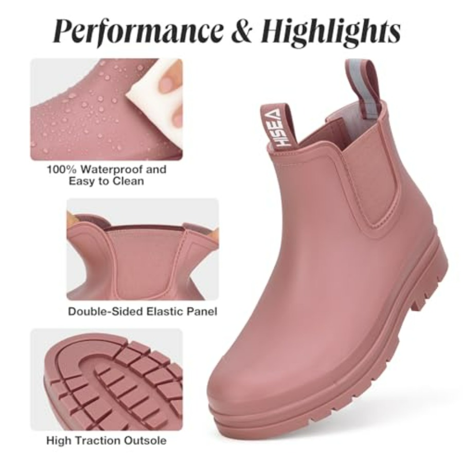 HISEA Women's Short Rain Boots - Women'S Fashion Rain Boots incelemesi ve fiyatı