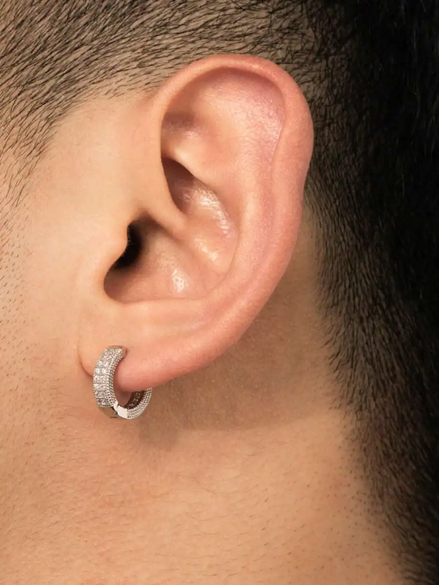 Cubic Zirconia Studded Hoop Ea - Women'S Fashion Earrings incelemesi ve fiyatı