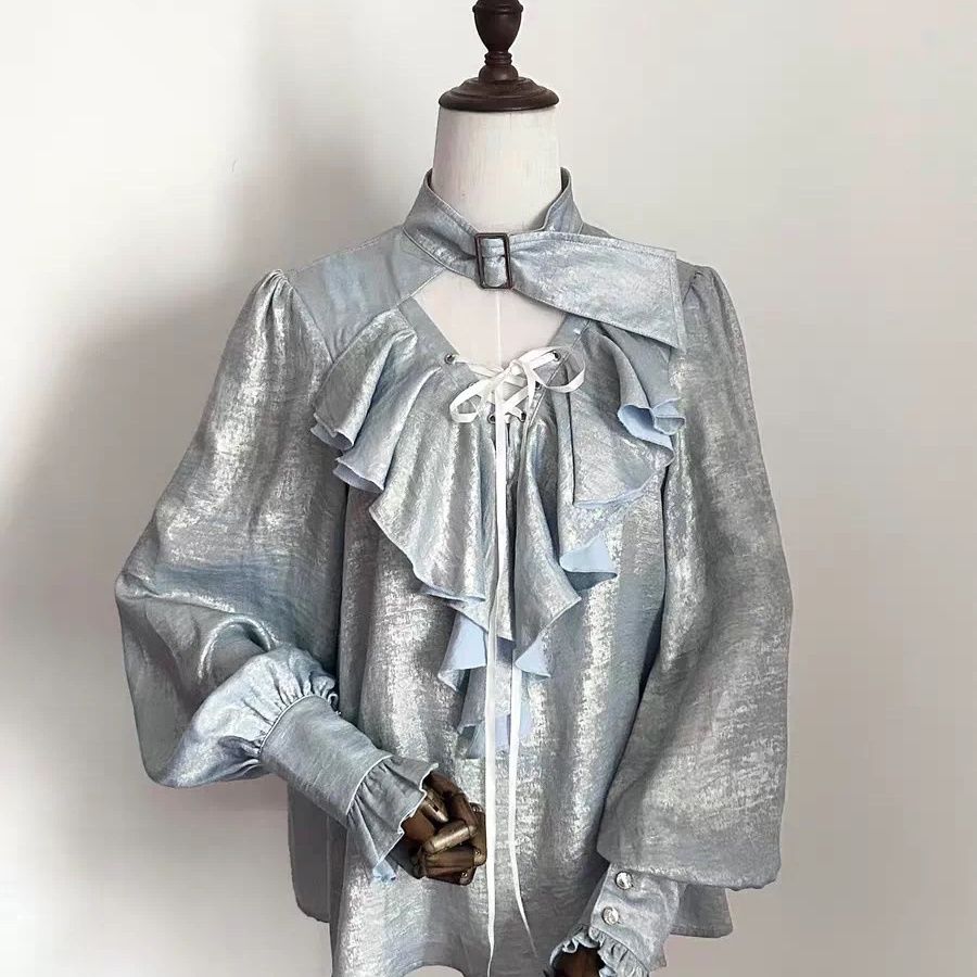 Japanese Sweet Cool Ruffle Tri - Puff Sleeve Blouse incelemesi ve fiyatı