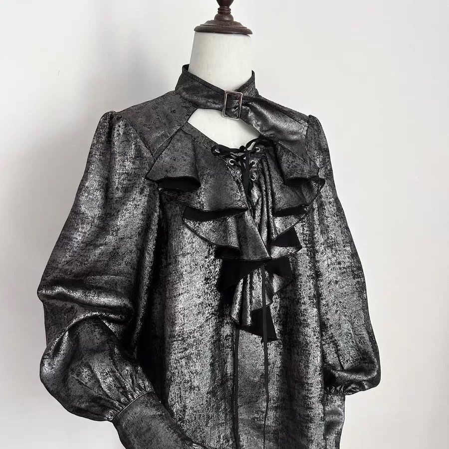 Japanese Sweet Cool Ruffle Tri - Puff Sleeve Blouse incelemesi ve fiyatı