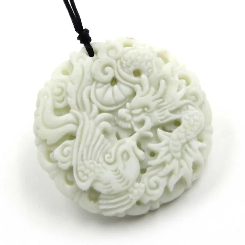 Natural White jade Dragon Phoe - Women'S Fashion Jewellery incelemesi ve fiyatı