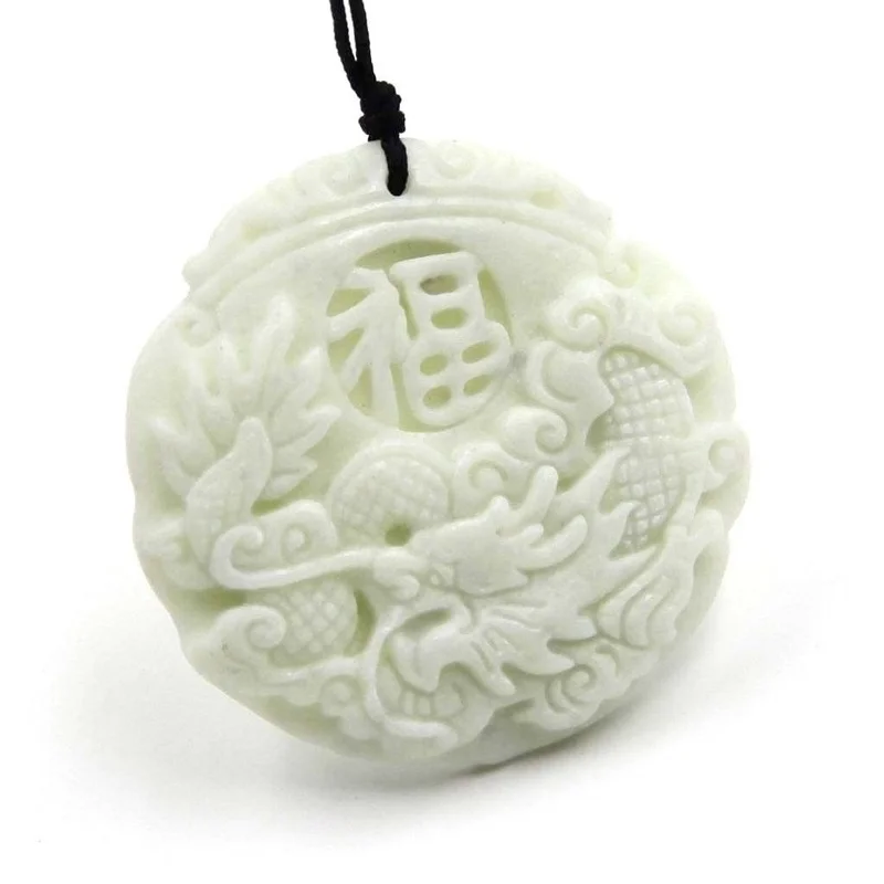 Natural White jade Dragon Phoe - Women'S Fashion Jewellery incelemesi ve fiyatı