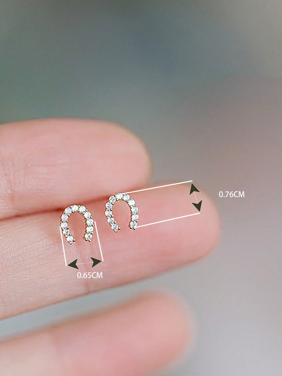 Small Horseshoe-Shaped Cubic Z - Women'S Fashion Earrings incelemesi ve fiyatı