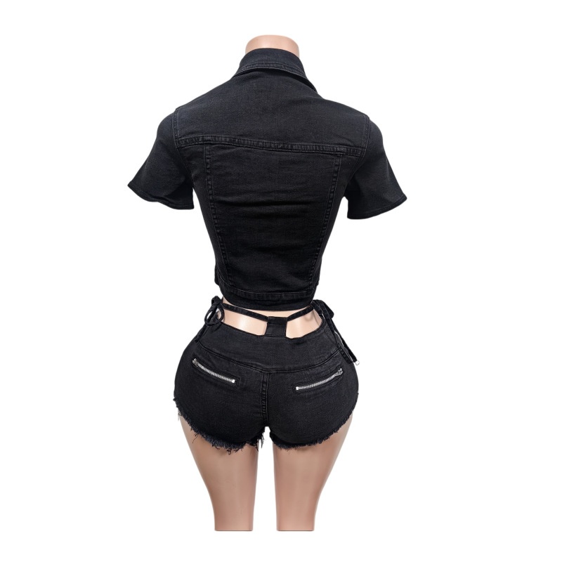 Sexy Denim 2 Piece Sets Women  - Women Fashion Jeans Top incelemesi ve fiyatı
