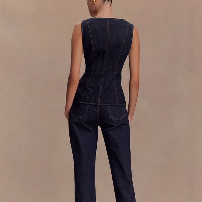Summer Denim Pant Sets Women 2 - Women Fashion Jeans Top incelemesi ve fiyatı