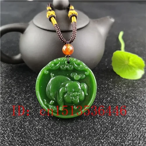 Natural Green Chinese Pig Carv - Women'S Fashion Jewellery incelemesi ve fiyatı