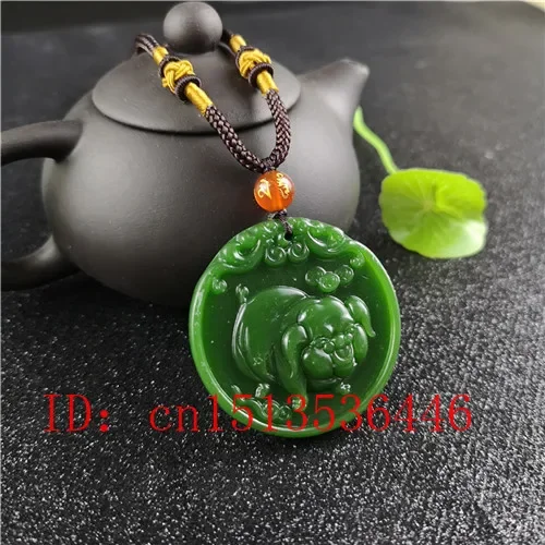 Natural Green Chinese Pig Carv - Women'S Fashion Jewellery incelemesi ve fiyatı