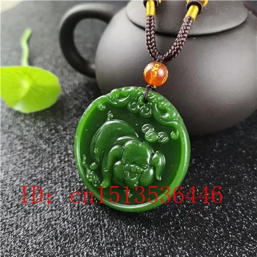Natural Green Chinese Pig Carv - Women'S Fashion Jewellery incelemesi ve fiyatı