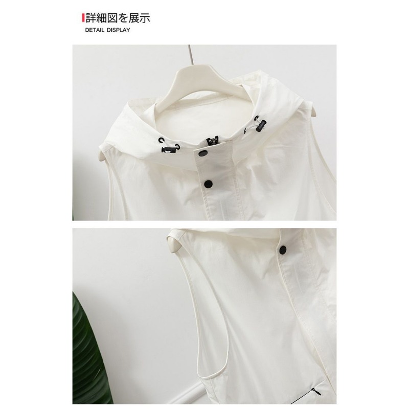 Womens Light Gray Hooded Sleev - Women'S Fashion Utility Vest incelemesi ve fiyatı
