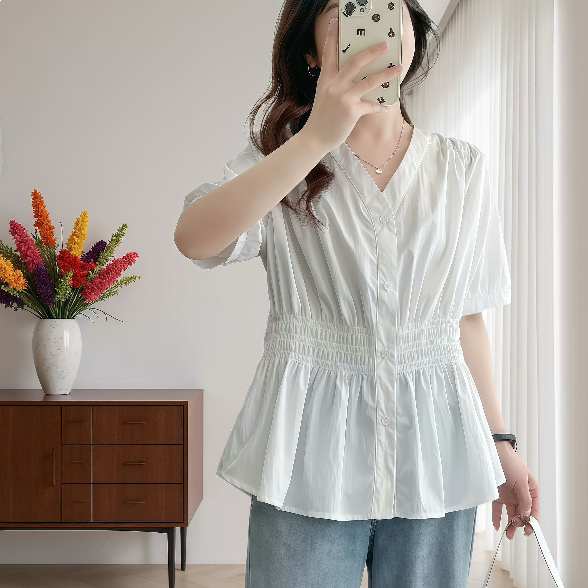 200 Pounds Plus Size Elastic W - Puff Sleeve Blouse incelemesi ve fiyatı