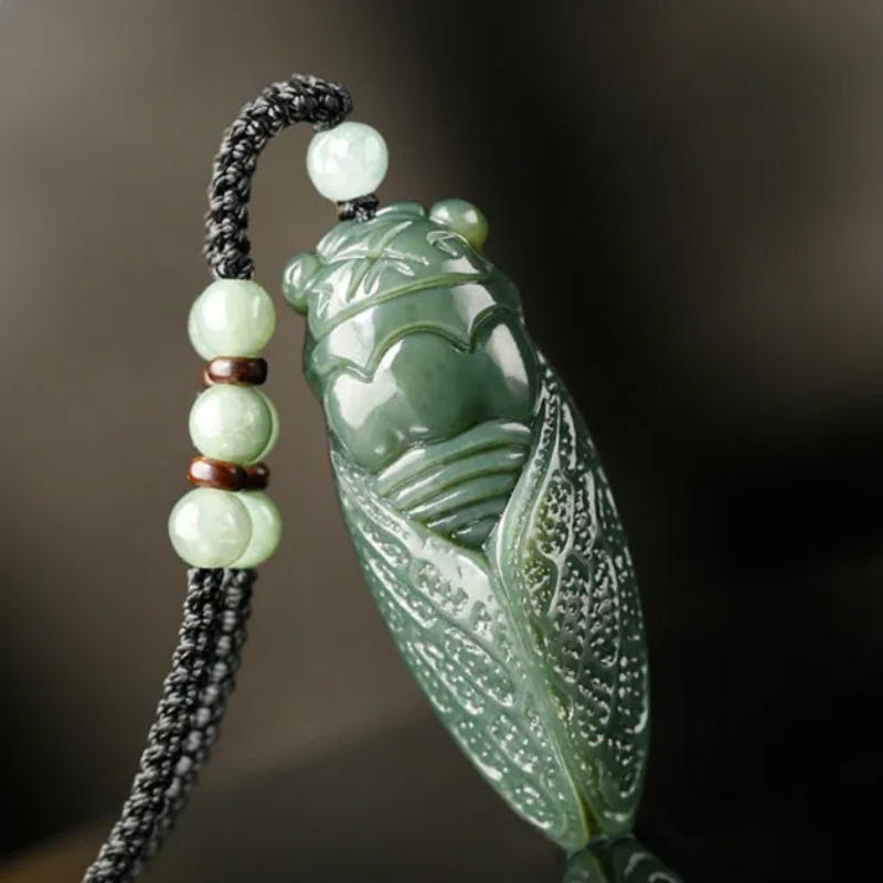 Natural Hetian Jade Cicada Pen - Women'S Fashion Jewellery incelemesi ve fiyatı