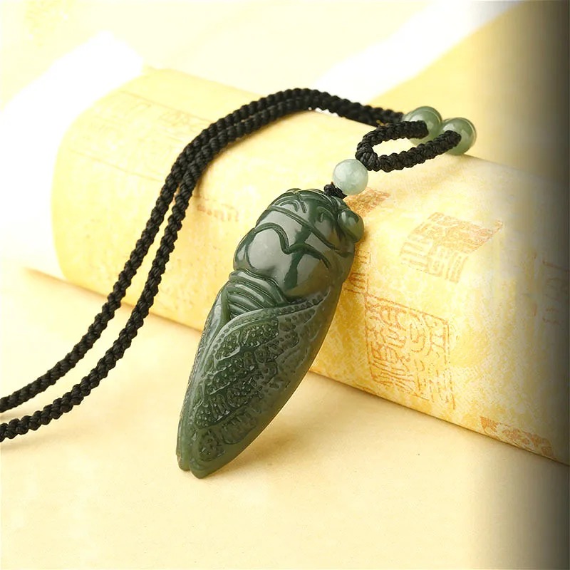 Natural Hetian Jade Cicada Pen - Women'S Fashion Jewellery incelemesi ve fiyatı