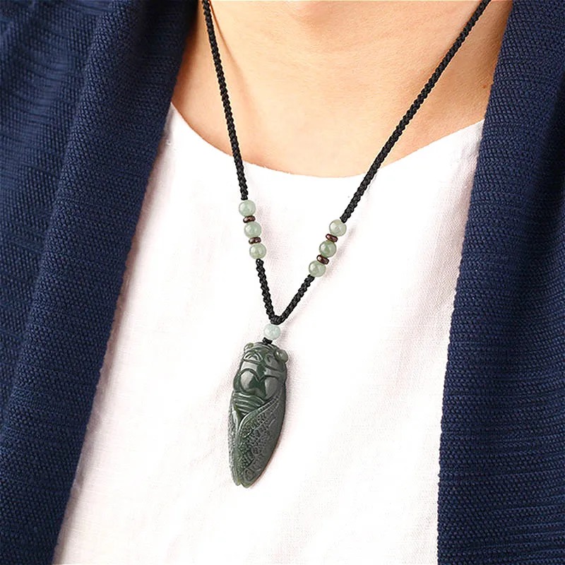 Natural Hetian Jade Cicada Pen - Women'S Fashion Jewellery incelemesi ve fiyatı