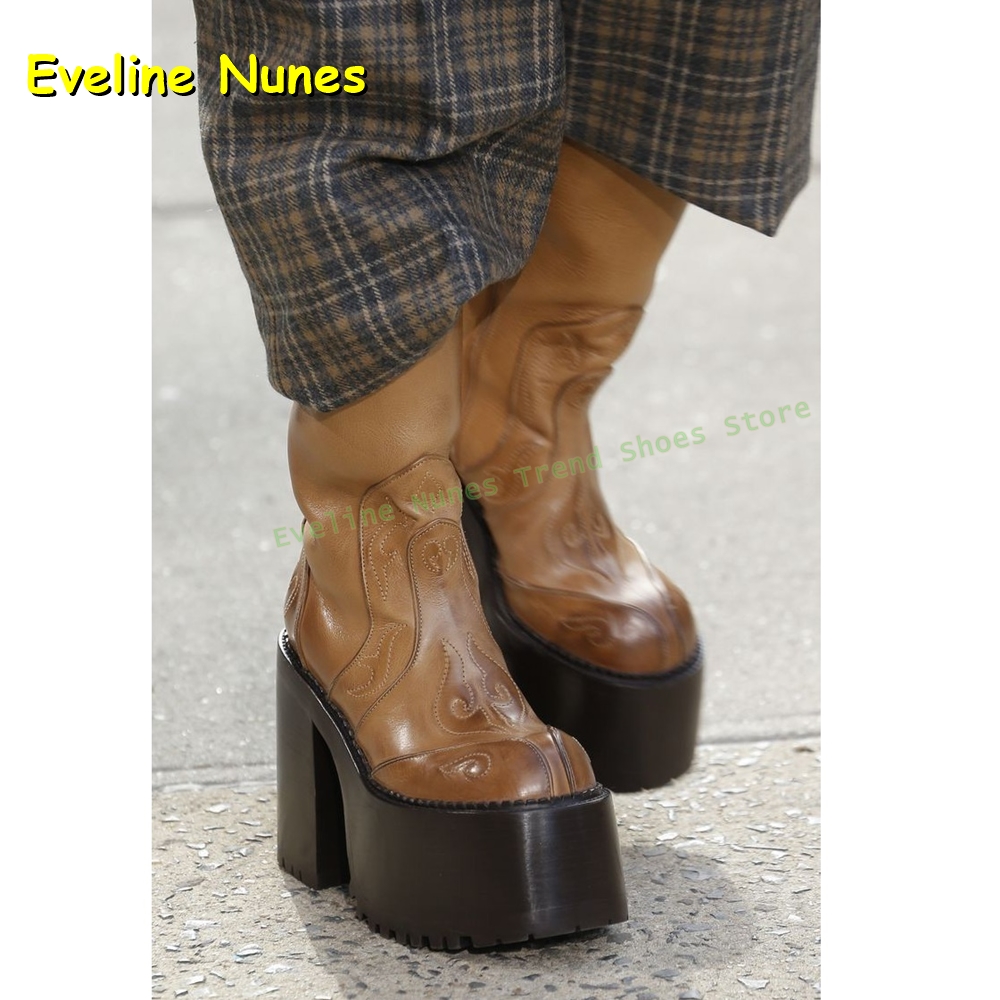 Embroidery Platform Knee High  - Women'S Fashion Trends 2025 incelemesi ve fiyatı