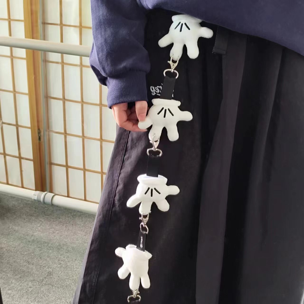 White Mini Glove Belt Accessor - Women Fashion Gloves incelemesi ve fiyatı