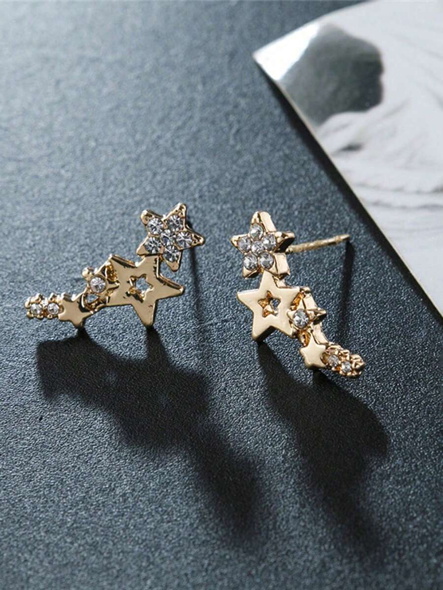 1 pair stylish minimalist star - Women'S Fashion Earrings incelemesi ve fiyatı
