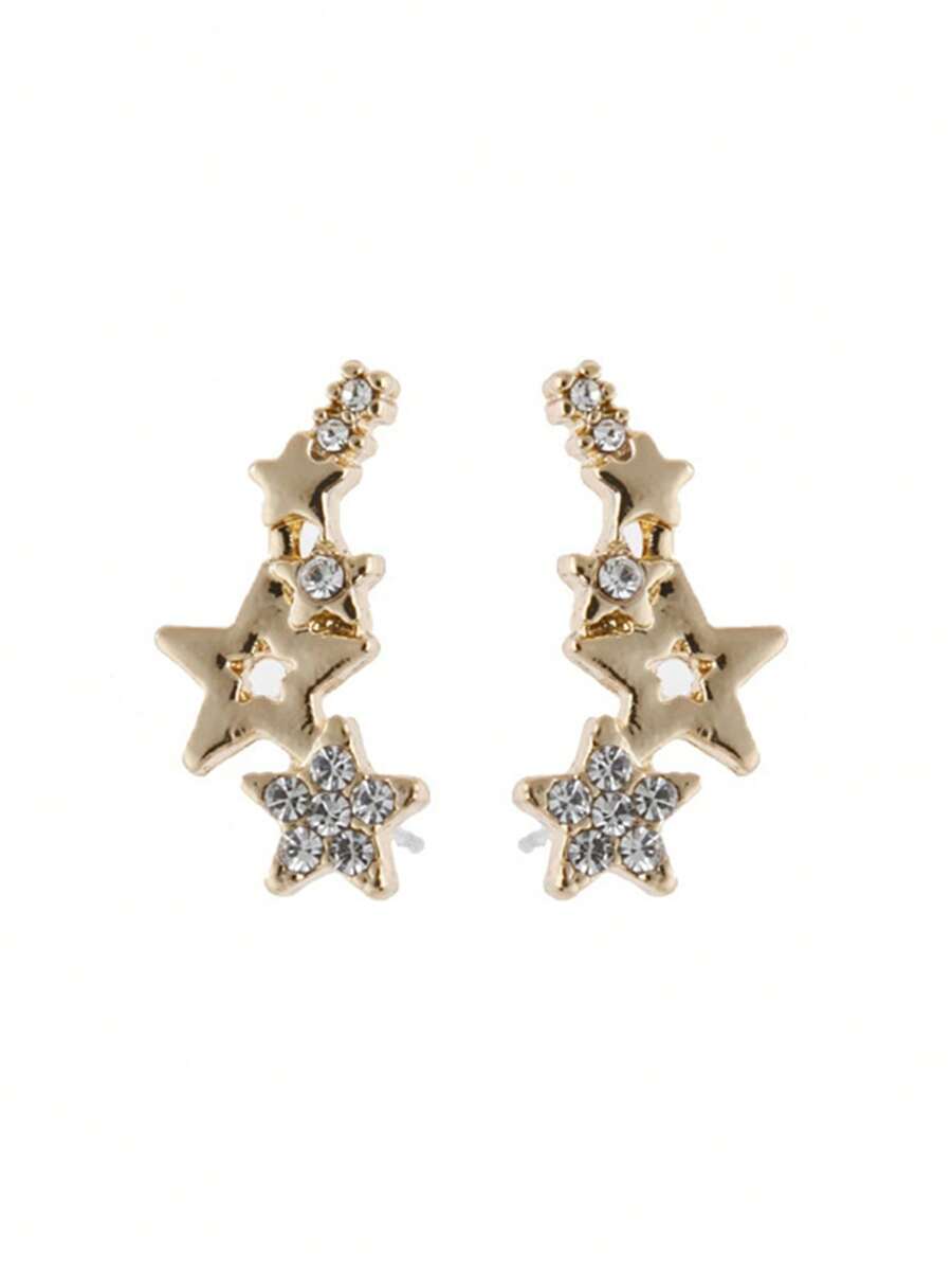 1 pair stylish minimalist star - Women'S Fashion Earrings incelemesi ve fiyatı