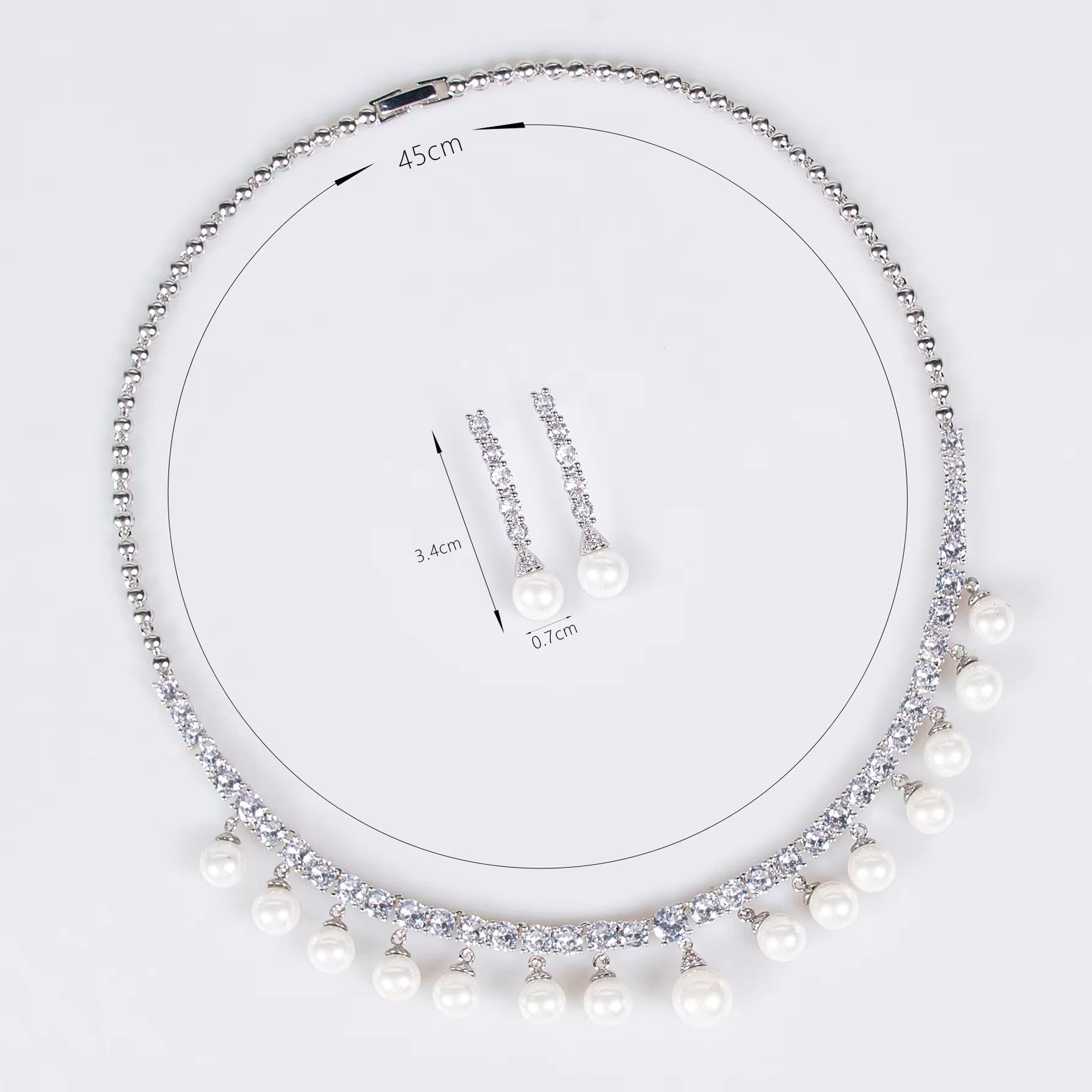 Fashion Pearls Zirconia Neckla - Women Fashion Uae incelemesi ve fiyatı