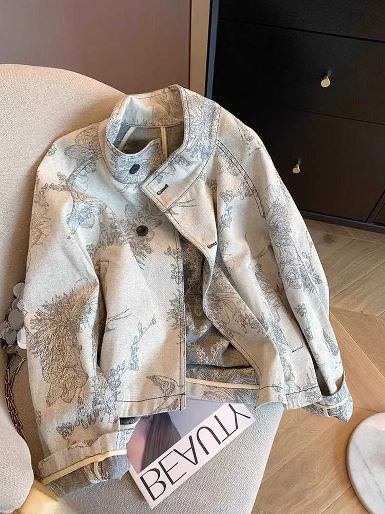 Women Light Grey Print Denim J - Women Fashion Jeans Top incelemesi ve fiyatı