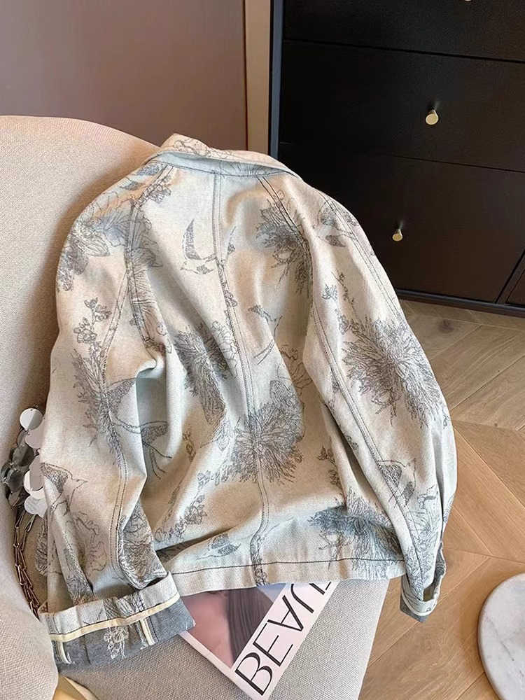 Women Light Grey Print Denim J - Women Fashion Jeans Top incelemesi ve fiyatı