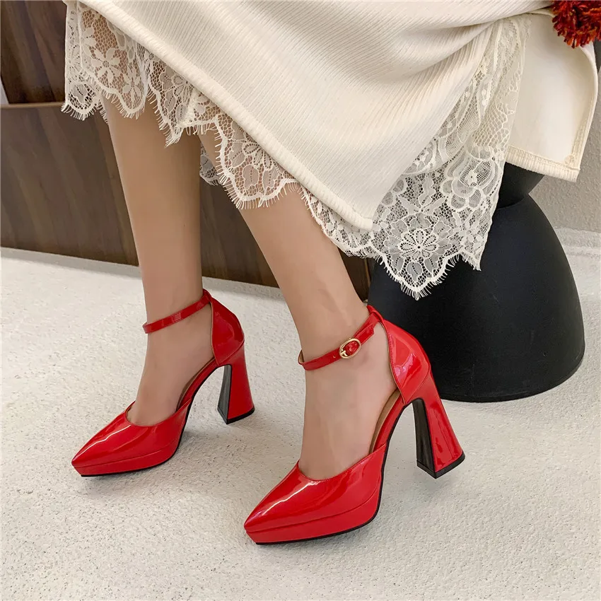 Red Black Patent Leather Platf - Women Fashion Reddit incelemesi ve fiyatı