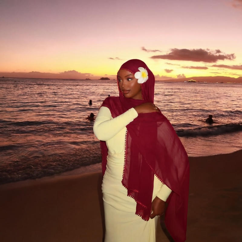 Chiffon Muslim Hijab Delicate  - Women Fashion Wear incelemesi ve fiyatı