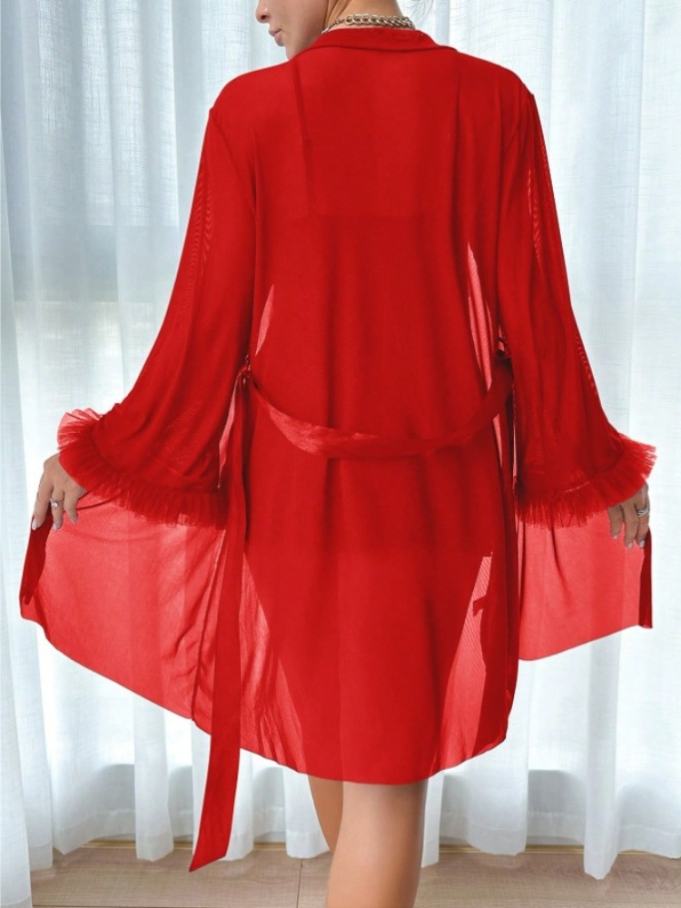 Women 3 Piece Red Sexy Lace Ro - Women Fashion Reddit incelemesi ve fiyatı